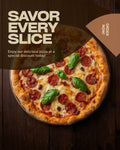 Sausages Pizza topped with grilled sausage slices and melted mozzarella cheese on a golden baked crust
